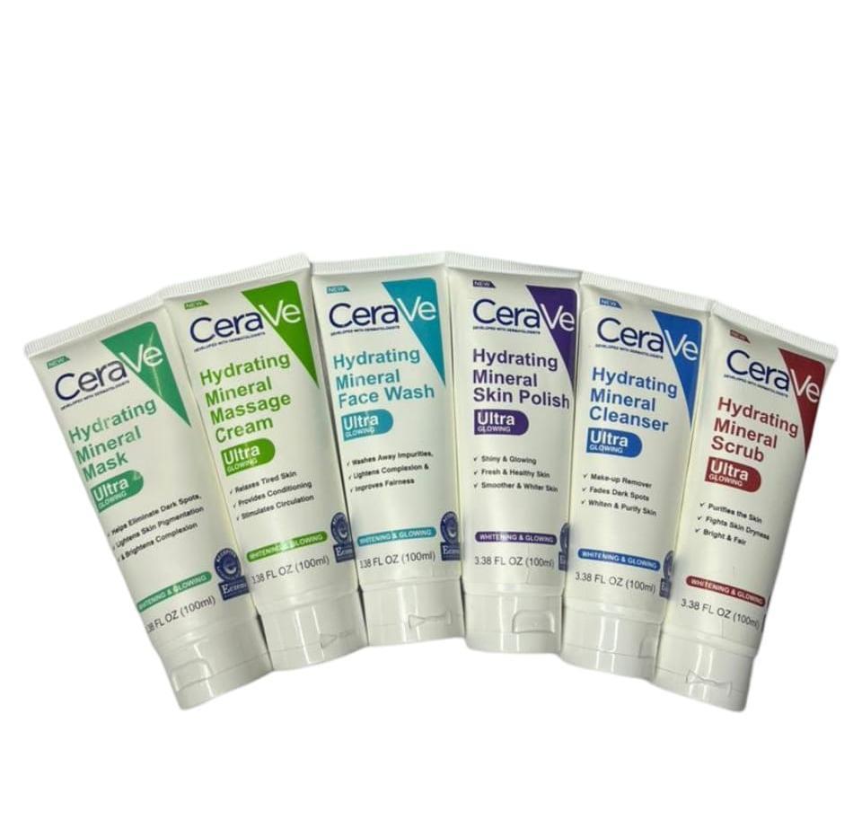 CeraVe Ultra Hydrating Mineral Facial Set – Deep Clean, Glow & Nourish