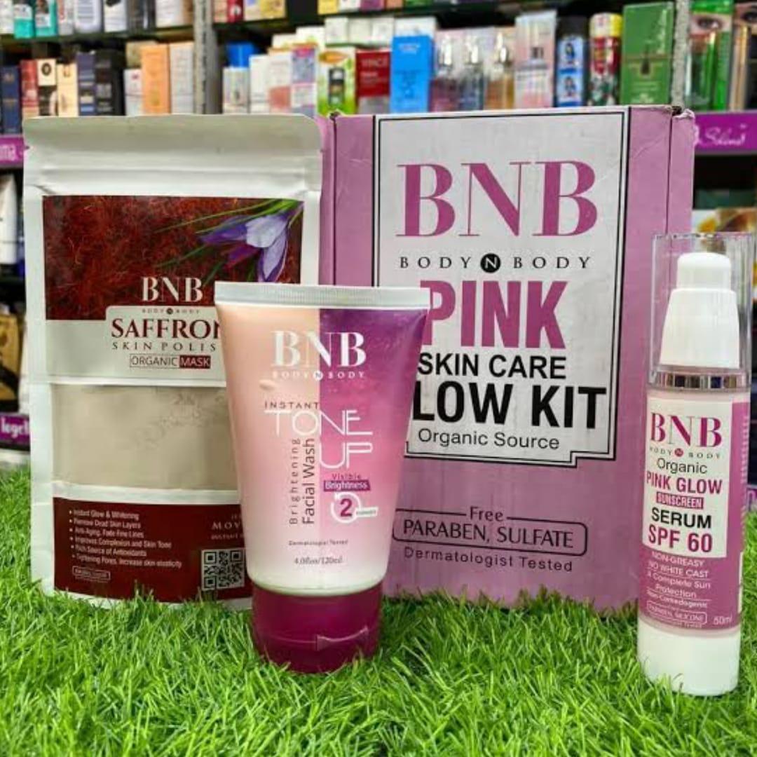 Rejuvenating Pink Glow Facial Kit – Nourishing Saffron Mask & SPF Protection Combo
