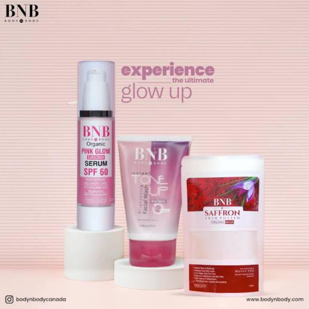 Rejuvenating Pink Glow Facial Kit – Nourishing Saffron Mask & SPF Protection Combo