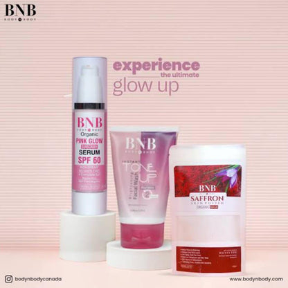 Rejuvenating Pink Glow Facial Kit – Nourishing Saffron Mask & SPF Protection Combo